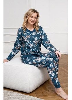 Bawełniany komplet damski w kwiaty Nikjana, Kolor niebieski-wzór, Rozmiar S, Italian Fashion ze sklepu Primodo w kategorii Piżamy damskie - zdjęcie 178691432