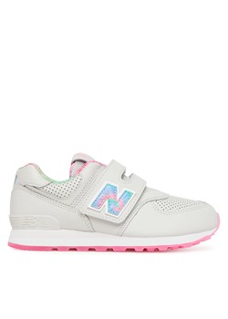 Sneakersy New Balance PV574KL Szary ze sklepu eobuwie.pl w kategorii Buty sportowe dziecięce - zdjęcie 178692093