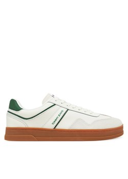 Sneakersy Tommy Jeans The Greenwich Leather EM0EM01571 Écru ze sklepu eobuwie.pl w kategorii Buty sportowe męskie - zdjęcie 178692183