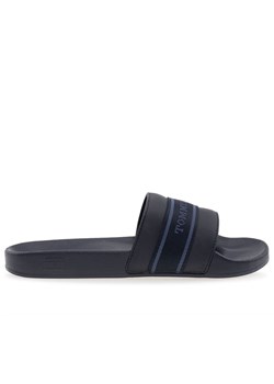 Klapki Tommy Hilfiger Poolside With Webbing Slide FW0FW08529-DW6 - czarne ze sklepu streetstyle24.pl w kategorii Klapki damskie - zdjęcie 178692350