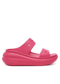 Crocs Klapki Classic Crush Sandal 207670 Różowy ze sklepu MODIVO w kategorii Klapki damskie - zdjęcie 178693454