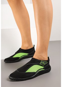 Czarno-Zielone Buty Sportowe do Wody z Zapięciem na Rzep  Ellienna ze sklepu born2be.pl w kategorii Buty sportowe damskie - zdjęcie 178696703