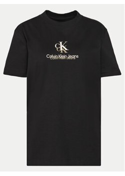 Calvin Klein Jeans T-Shirt Shadow Graphic J20J225545 Czarny Regular Fit ze sklepu MODIVO w kategorii Bluzki damskie - zdjęcie 178697534