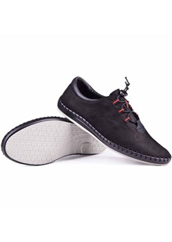 Buty męskie skórzane casual 337/61 czarne ze sklepu butyolivier w kategorii Półbuty męskie - zdjęcie 178699412