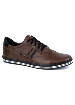 Buty męskie casual 1801 ciemny brąz ze sklepu butyolivier w kategorii Półbuty męskie - zdjęcie 178699480