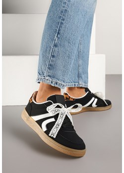 Czarne Sneakersy w Stylu Klasycznych Tenisówek z Odpinaną Kokardką Korimarela ze sklepu born2be.pl w kategorii Buty sportowe damskie - zdjęcie 178702724