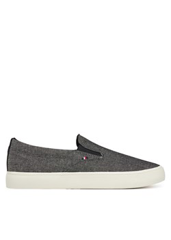 Tenisówki Tommy Hilfiger Th Hi Vulc Low Slip On Ch FM0FM05390 Szary ze sklepu eobuwie.pl w kategorii Trampki męskie - zdjęcie 178705103