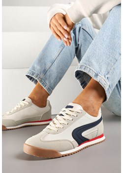Beżowo-Szare Basicowe Sneakersy Ellimira ze sklepu renee.pl w kategorii Buty sportowe damskie - zdjęcie 178705374