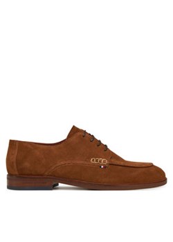 Tommy Hilfiger Półbuty Hilfiger Thunit Suede M Toe Shoe FM0FM05468 Brązowy ze sklepu MODIVO w kategorii Półbuty męskie - zdjęcie 178707364