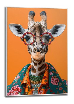 Orangewallz Druk artystyczny &quot;Happy Giraffe&quot; w ramce - 50 x 70 cm ze sklepu Limango Polska w kategorii Obrazy - zdjęcie 178708102