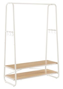 Songmics Garderoba stojąca w kolorze biało-jasnobrązowym - 100 x 160 x 45 cm ze sklepu Limango Polska w kategorii Szafy - zdjęcie 178708124