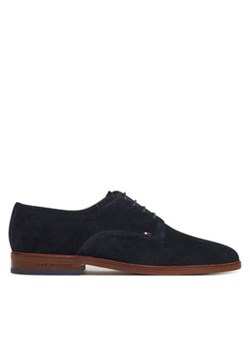 Tommy Hilfiger Półbuty Hilfiger Thunit Suede Shoe FM0FM05377 Granatowy ze sklepu MODIVO w kategorii Półbuty męskie - zdjęcie 178711523