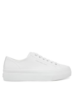 Sneakersy Calvin Klein Jeans Vulc Flatform Low Mg Lth YW0YW01771 Biały ze sklepu eobuwie.pl w kategorii Buty sportowe damskie - zdjęcie 178713081