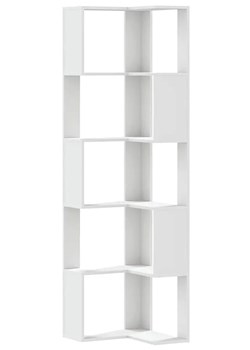 Narożny Minimalistyczny Biały Regał Z4-L13 ze sklepu Edinos.pl w kategorii Regały i witryny - zdjęcie 178721202