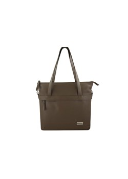 Torebka skórzana shopper na ramię - Beżowa ciemna ze sklepu butyolivier w kategorii Torby Shopper bag - zdjęcie 178725133