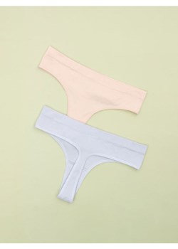 Sinsay - Majtki stringi w prążek 2 pack - wielobarwny ze sklepu Sinsay w kategorii Majtki damskie - zdjęcie 178729443