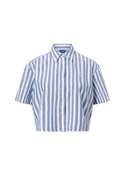 HUGO BLUE Bluzka damska z krótkim rękawem - Eleisa_B Kobiety Bawełna light stone w paski ze sklepu vangraaf w kategorii Bluzki damskie - zdjęcie 178731092