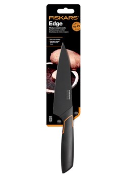 Fiskars Nóż kuchenny "Edge" w kolorze czarnym - dł. 15 cm ze sklepu Limango Polska w kategorii Noże kuchenne - zdjęcie 178733090