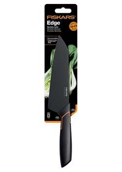 Fiskars Nóż Santoku "Edge" w kolorze czarnym - dł. 30 cm ze sklepu Limango Polska w kategorii Noże kuchenne - zdjęcie 178733093