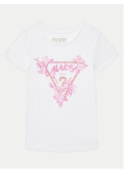 Guess T-Shirt K5GI14K6YW4 Biały Regular Fit ze sklepu MODIVO w kategorii Bluzki dziewczęce - zdjęcie 178736854