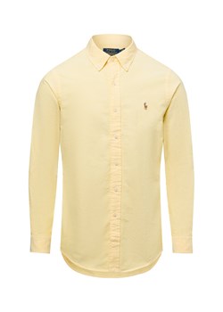 Polo Ralph Lauren Męska koszula casualowa - Custom Fit Mężczyźni Comfort Fit Bawełna żółty jednolity ze sklepu vangraaf w kategorii Koszule męskie - zdjęcie 178738564