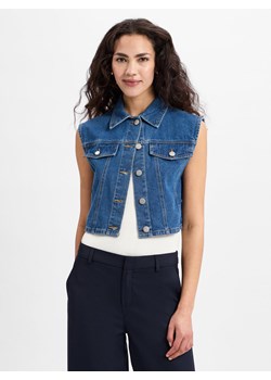 Noisy May Damska kamizelka jeansowa - NMRobie Kobiety light stone jednolity ze sklepu vangraaf w kategorii Kamizelki damskie - zdjęcie 178738580