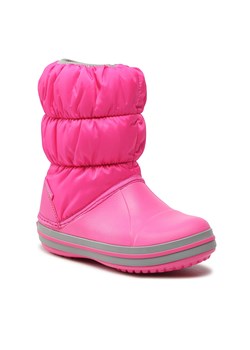 Śniegowce Crocs Winter Puff Boot Kids 14613-6TR Różowy ze sklepu eobuwie.pl w kategorii Buty zimowe dziecięce - zdjęcie 178739800