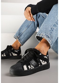Czarne Sneakersy Ozdobione Geometrycznym Wzorem Seldisa ze sklepu born2be.pl w kategorii Buty sportowe damskie - zdjęcie 178744622