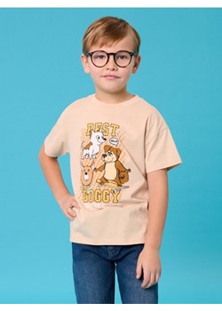 Sinsay - Koszulka z nadrukiem - beżowy ze sklepu Sinsay w kategorii T-shirty chłopięce - zdjęcie 178746444