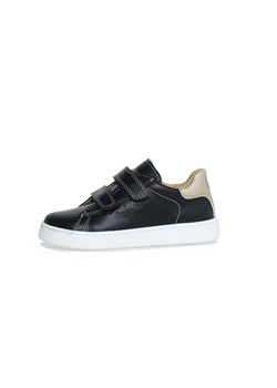 Naturino Skórzane sneakersy &quot;Hasselt 2&quot; w kolorze złoto-czarnym ze sklepu Limango Polska w kategorii Buty sportowe dziecięce - zdjęcie 178749152