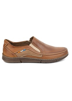 Buty męskie slip-on 283GT CAMEL brązowe ze sklepu butyolivier w kategorii Półbuty męskie - zdjęcie 178755294