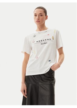 Max Mara T-Shirt 2515971042650 Biały Regular Fit ze sklepu MODIVO w kategorii Bluzki damskie - zdjęcie 178757660