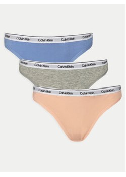 Calvin Klein Underwear Komplet 3 par stringów 000QD5209E Kolorowy ze sklepu MODIVO w kategorii Majtki damskie - zdjęcie 178758550