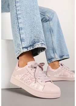 Różowe Sneakersy Ozdobione Geometrycznym Wzorem Seldisa ze sklepu born2be.pl w kategorii Buty sportowe damskie - zdjęcie 178761161