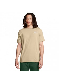Męski t-shirt z nadrukiem Under Armour UA M Sportstyle LC SS - beżowy ze sklepu Sportstylestory.com w kategorii T-shirty męskie - zdjęcie 178774760