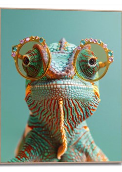 Orangewallz Druk artystyczny &quot;Karma Chameleon&quot; w ramce - 40 x 50 cm ze sklepu Limango Polska w kategorii Obrazy - zdjęcie 178782891