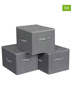 Songmics Pudełka (3 szt.) w kolorze szarym - 40 x 25 x 30 cm ze sklepu Limango Polska w kategorii Akcesoria i przechowywanie - zdjęcie 178783312
