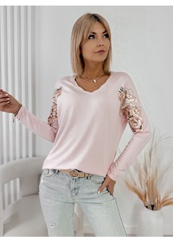 bluzka lecerra pudrowy róż one size ze sklepu UBRA w kategorii Bluzki damskie - zdjęcie 178784831