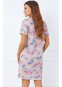 Bawełniana koszula nocna damska na krótki rękaw Genua, Kolor beżowy-wzór, Rozmiar M, Italian Fashion - id: 196364 - marki Italian Fashion - 178788804 Bawełniana koszula nocna damska na krótki rękaw Genua, Kolor beżowy-wzór, Rozmiar M, Italian Fashion ze sklepu Intymna w kategorii Koszule nocne - zdjęcie 178788804