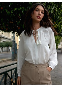 Mohito - Bluzka z wiskozą - kremowy ze sklepu Mohito w kategorii Bluzki damskie - zdjęcie 178791640