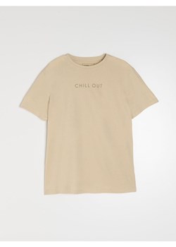 Sinsay - Koszulka z napisem - beżowy ze sklepu Sinsay w kategorii T-shirty męskie - zdjęcie 178801814