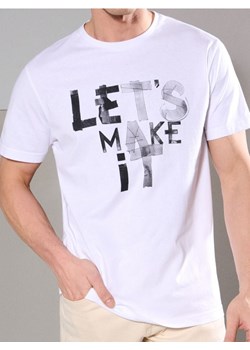 Sinsay - Koszulka z ozdobnym nadrukiem - biały ze sklepu Sinsay w kategorii T-shirty męskie - zdjęcie 178801844