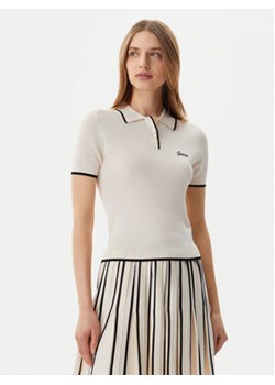 Guess Polo Polo sweater Beżowy Slim Fit ze sklepu MODIVO w kategorii Bluzki damskie - zdjęcie 178802620