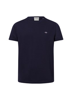 Gant Koszulka męska Mężczyźni Bawełna granatowy jednolity ze sklepu vangraaf w kategorii T-shirty męskie - zdjęcie 178806792