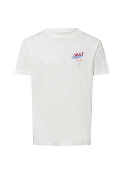 Gant T-shirt - Slim Fit - Umieszczona grafika Mężczyźni Bawełna niebieski jednolity ze sklepu vangraaf w kategorii T-shirty męskie - zdjęcie 178806800