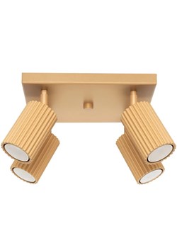 Złota nowoczesna lampa sufitowa karbowana - 5X D302 D8-K67 ze sklepu Edinos.pl w kategorii Oświetlenie - zdjęcie 178814263