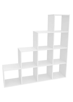 Minimalistyczny Regał Biały Schodkowy N3-K23 ze sklepu Edinos.pl w kategorii Regały i witryny - zdjęcie 178815732