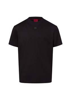 HUGO Koszulka męska - Dalile Mężczyźni Bawełna czarny jednolity ze sklepu vangraaf w kategorii T-shirty męskie - zdjęcie 178818384