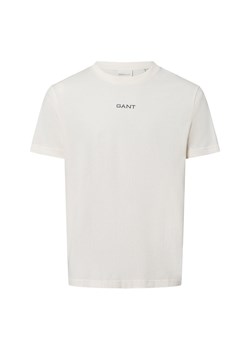 Gant Koszulka męska z grafiką Mężczyźni Bawełna écru jednolity ze sklepu vangraaf w kategorii T-shirty męskie - zdjęcie 178818391