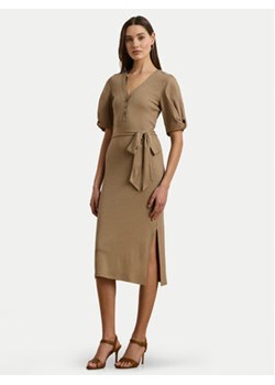 LAUREN RALPH LAUREN Sukienka codzienna 250964070002 Beżowy Slim Fit ze sklepu MODIVO w kategorii Sukienki - zdjęcie 178825674